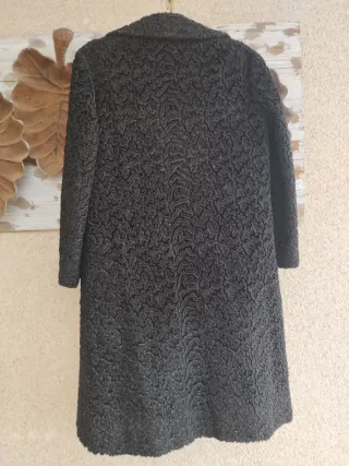 Abrigo Vintage Astracán negro XL
