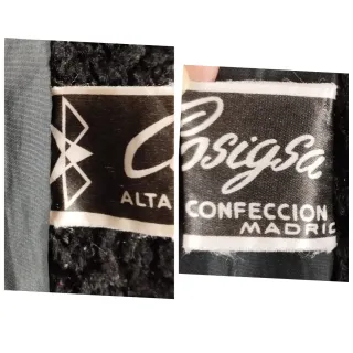 Abrigo Vintage Astracán negro XL