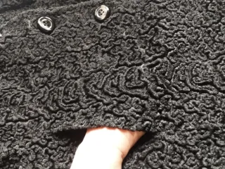 Abrigo Vintage Astracán negro XL