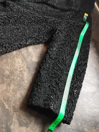 Abrigo Vintage Astracán negro XL