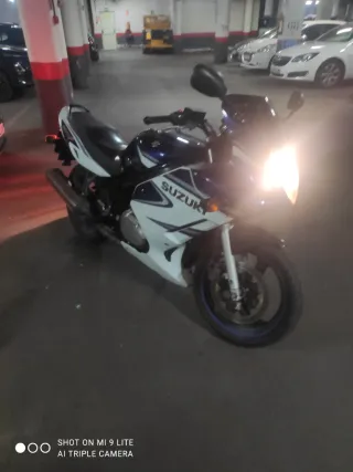 Suzuki GS500F Azul y Blanca