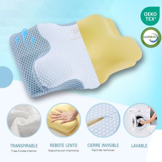 Almohada cervical y cuello viscoelástica ergonomic