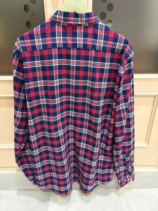 Camisa de cuadros hombre azul y rojo