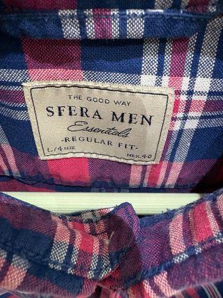 Camisa de cuadros hombre azul y rojo