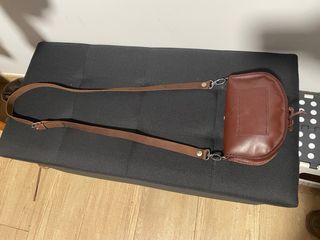 Bolso Rociero Cuero Marrón