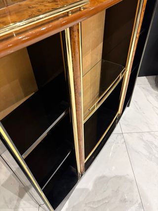 Mobile Bar Vintage Illuminato Nero/Oro