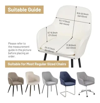 Set 4 Fundas Elásticas Sillas Comedor Beige