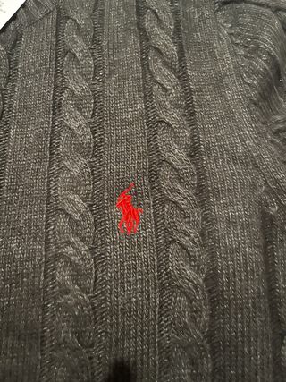 Maglione Ralph Laurena treccia Nero Taglia L