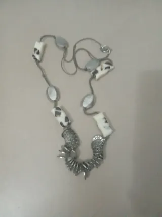 Collare donna argento e multicolore