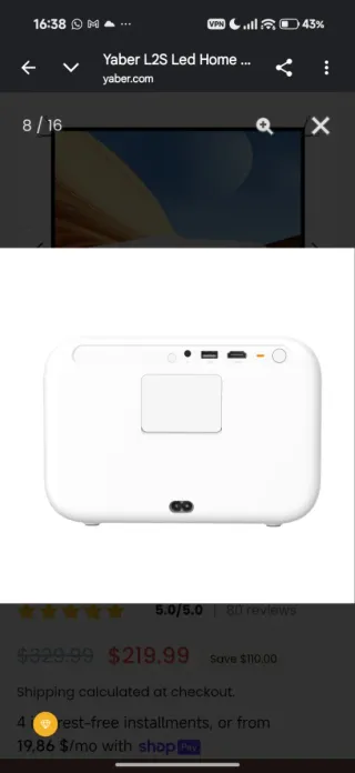 Proyector Yaber L2S LED Home Cinema. A estrenar