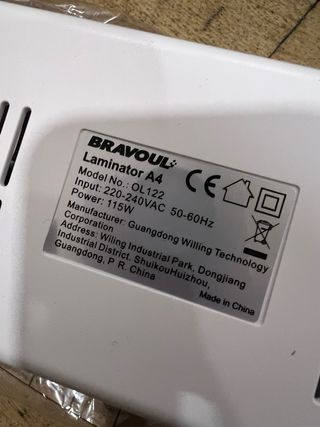 Plastificadora A4 Bravoul OL122 c/ Cortador