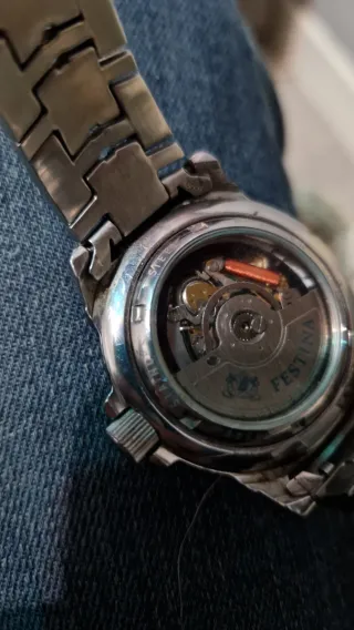 Reloj Festina Mecaniquartz Amarillo y Plateado