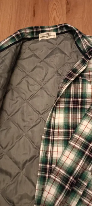 Sobrecamisa cuadros verde y blanco