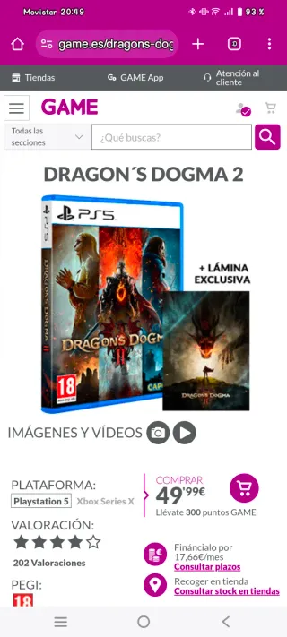 Dragon's Dogma 2 PS5 nuevo. No pesados