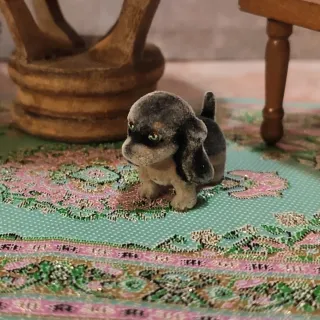 Miniatura Cane Bassotto Floccato