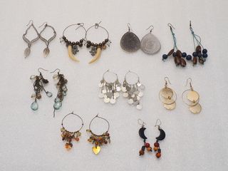 Lote 9 Pares Pendientes Fantasía