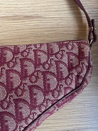 Dior Saddle Bag Burgundy Vintage