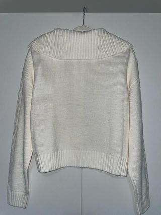 Maglione bianco con zip
