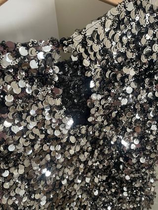 Top lentejuelas Zara manga larga