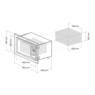 Microondas Cecotec Granheat 2350 Empotrable