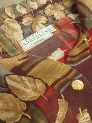 Vestido ANDERSEN estampado manga larga botones dor