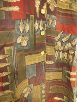 Vestido ANDERSEN estampado manga larga botones dor