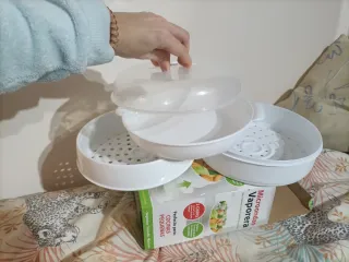 Vaporera Microondas 2 Capas