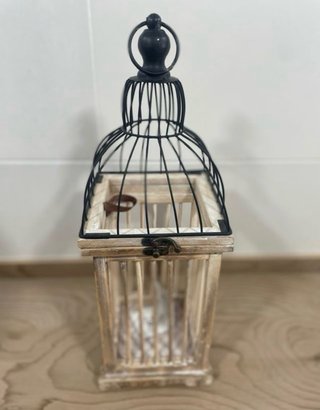 2 Jaulas Decorativas Madera y Metal
