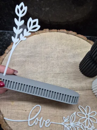 Base para foto/cartão com flor