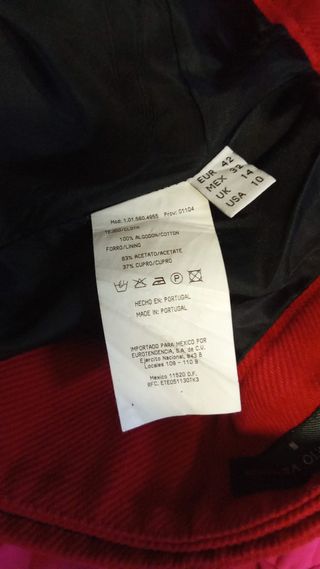 Minifalda Roberto Verino Roja Talla M