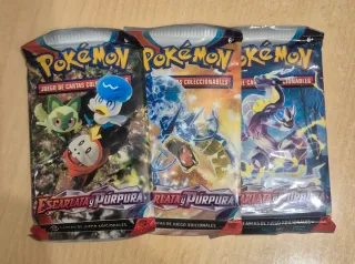 Sobres TCG Pokémon Escarlata y Púrpura Originales