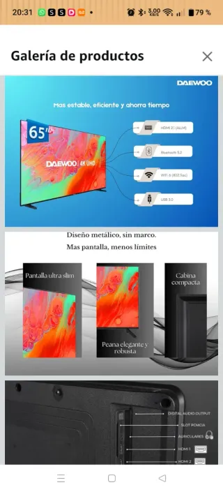 Smart TV Daewoo 65 4K UHD