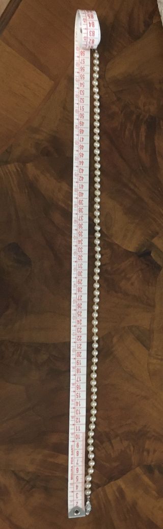 Collana vintage 62 perle coltivate color crema