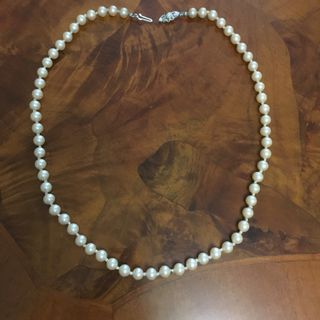 Collana vintage 62 perle coltivate color crema