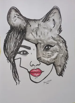 Ilustração original aguarela 21x30cm