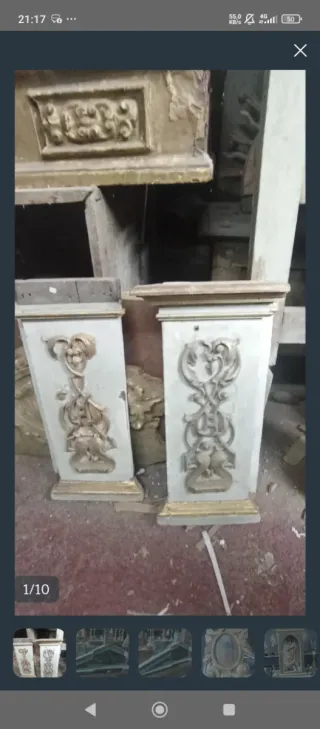 Antiguedades Fragmentos de retablo antiguo XVIII