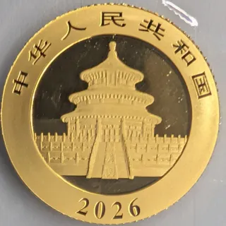 3 gramos oro 999 Panda 50 Yuan