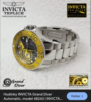 Reloj Invicta Grand Diver 48243 52mm