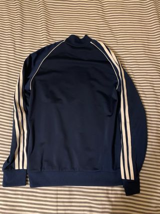 Chaqueta Adidas Azul con Rayas Blancas