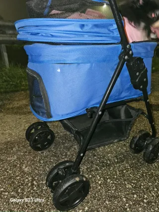Passeggino per animali blu e nero, per inutilizzo