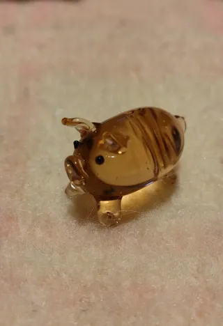 Maialino in vetro soffiato di murano