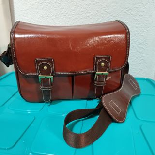 Bolso de fotografía marrón