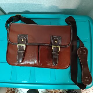 Bolso de fotografía marrón