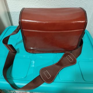 Bolso de fotografía marrón
