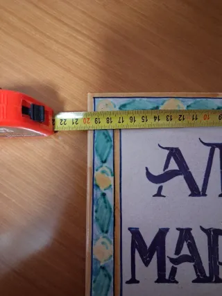 Azulejo Ave María decorado