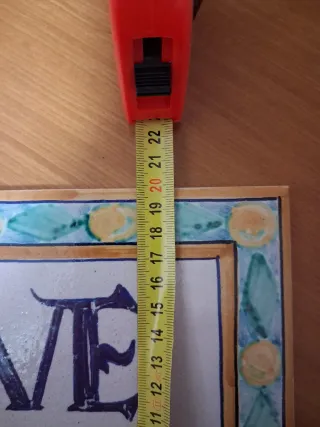 Azulejo Ave María decorado