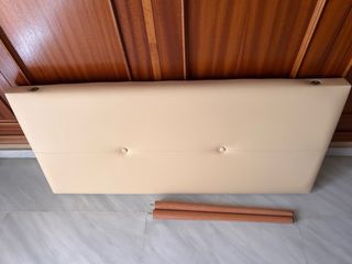 Cabecero cama 105 beige polipiel