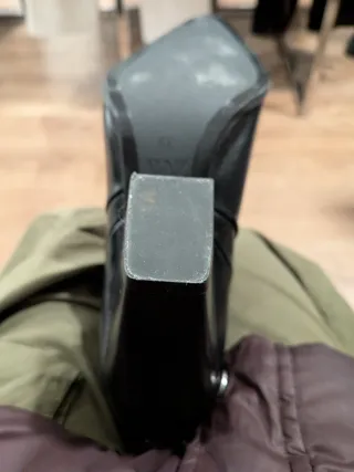 Botas de piel Zara negras