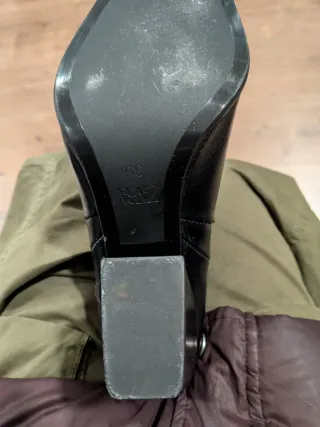 Botas de piel Zara negras