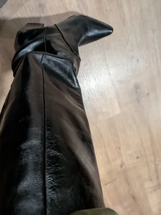 Botas de piel Zara negras